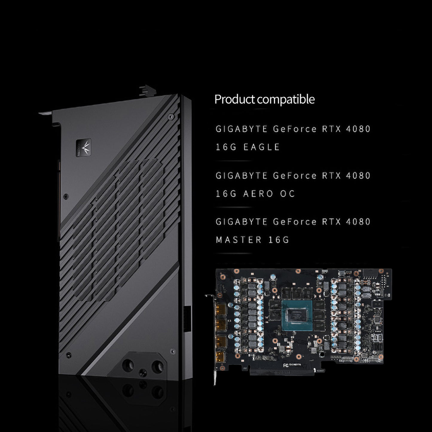 Granzon Full Armor GPU Block For Gigabyte RTX 4080 16G Eagle / AERO / Master / Gaming, Bykski Premium Sub-Brand High Quality Series GPU Water Cooling Cooler, GBN-GV4080EOC