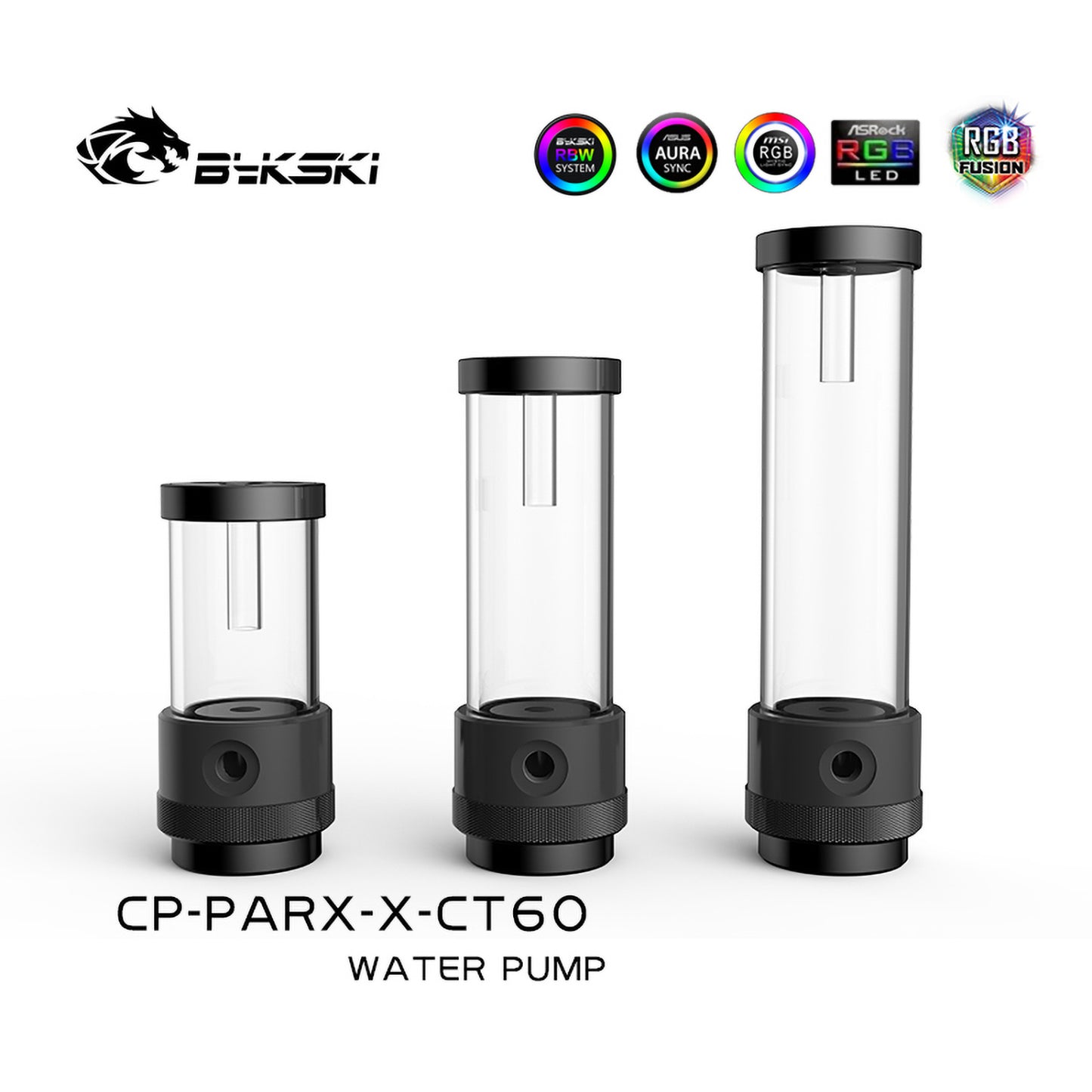 Bykski Pump-reservoir Combination, 10W Pump With Lighting, Maximum Flow 330L/H, Maximum Lift 3 Meter, Water Cooling Pump Combo, CP-PARX-X-CT60