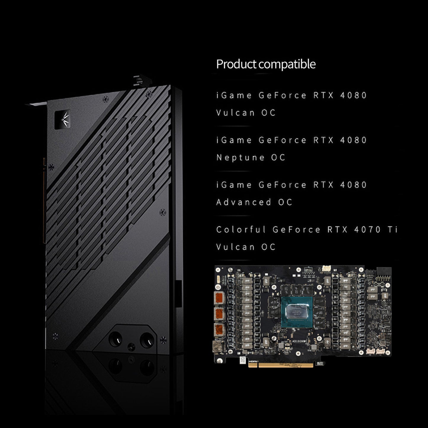 Granzon Full Armor GPU Block For Gigabyte RTX 4090 Windforce / Aorus Xtreme Windforce 24G, Bykski Premium Sub-Brand High Quality Series GPU Water Cooling Cooler, GBN-IG4080VXOC