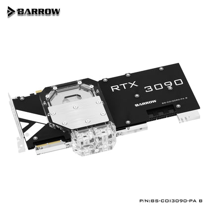 Barrow 3080 3090 GPU Water Block For Colorful iGame RTX 3080 3090 Vulan X OC, Full Cover ARGB GPU Cooler, BS-COI3090-PA