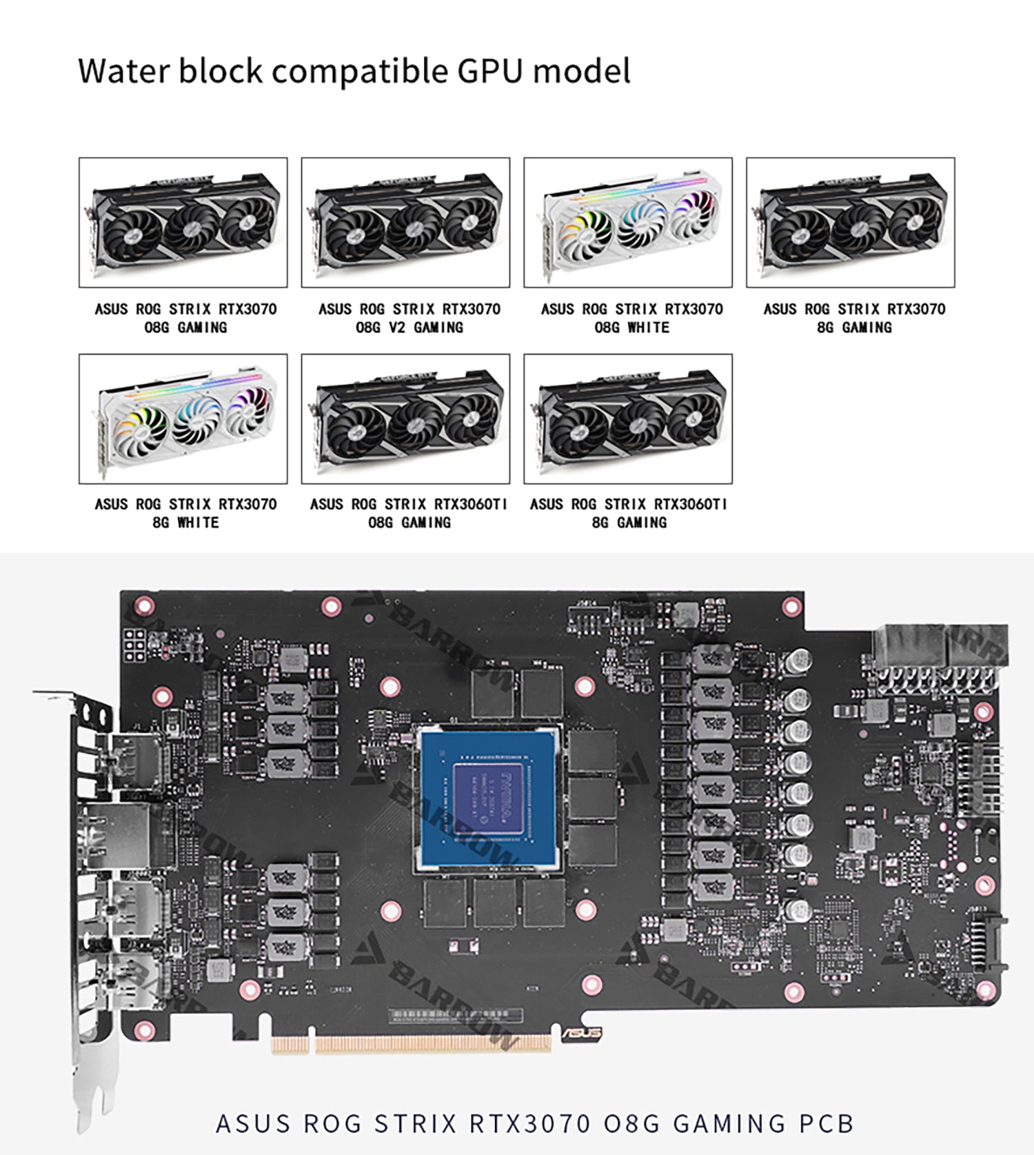 FormulaMod Barrow RTX 3070 full-cover GPU waterblock — silent local AI workload cooling (view 2)