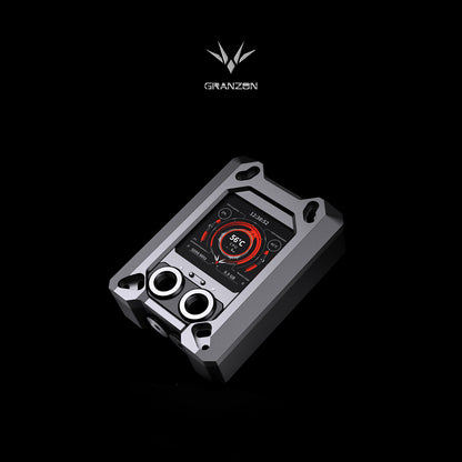 Granzon Digital Display CPU Water Cooling Block, For Intel and AMD CPU, Can Be Used As AIDA64 Secondary Screen / Dynamic Wallpaper Screen, Real-time Temperature Monitoring Advanced CPU Cooler, GAISC GAMSC
