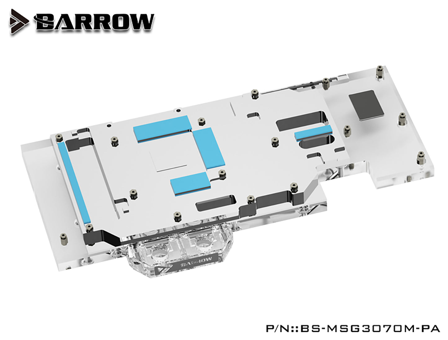 Barrow 3070 GPU Water Block For MSI RTX 3070Ti GAMING X TRIO, Full Cover ARGB GPU Cooler, PC Water Cooling, BS-MSG3070M-PA