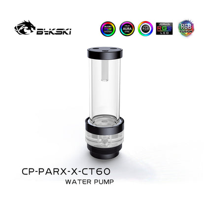 Bykski Pump-reservoir Combination, 10W Pump With Lighting, Maximum Flow 330L/H, Maximum Lift 3 Meter, Water Cooling Pump Combo, CP-PARX-X-CT60
