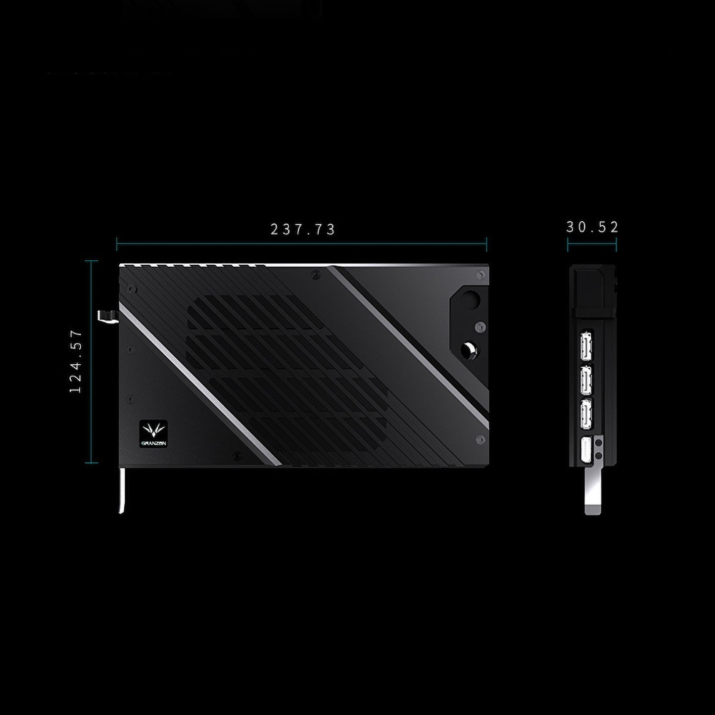 Granzon Full Armor GPU Block For Colorful RTX 4090 Battle Axe, Bykski Premium Sub-Brand High Quality Series GPU Water Cooling Cooler, GBN-IG4090ZF