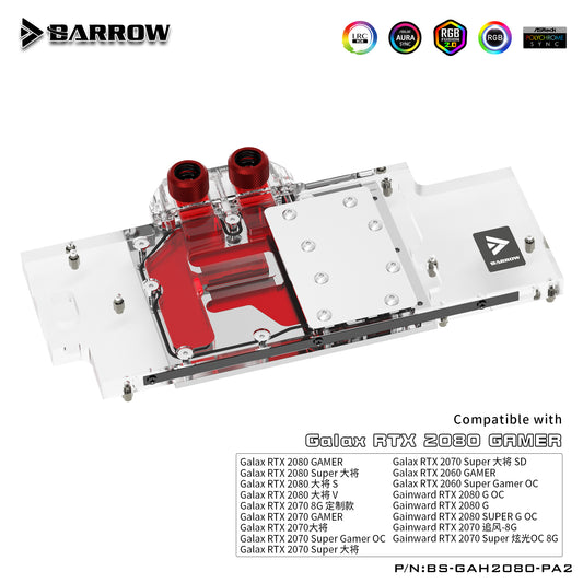 FormulaMod Barrow RTX 2070 full-cover GPU waterblock — silent local AI workload cooling