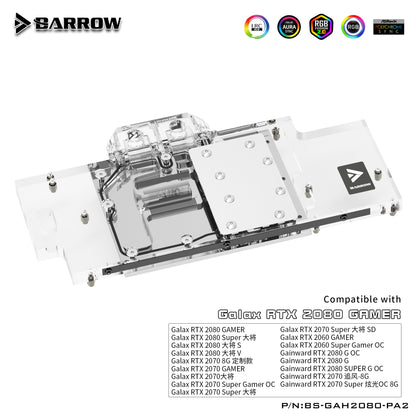 FormulaMod Barrow RTX 2070 full-cover GPU waterblock — silent local AI workload cooling (view 2)
