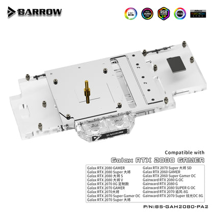 FormulaMod Barrow RTX 2070 full-cover GPU waterblock — silent local AI workload cooling (view 4)