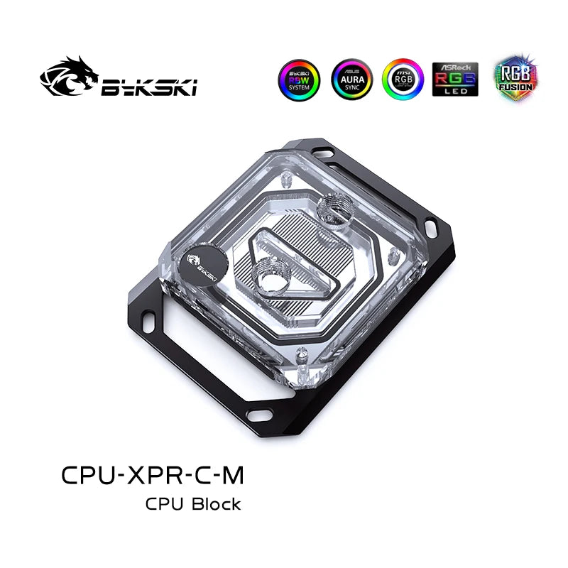 Bykski CPU Water Block For Intel LGA115X 1700 / AMD AM4 Ryzen 3/5/7/9, CPU Water Cooling CPU-XPR-C-I / CPU-XPR-C-M