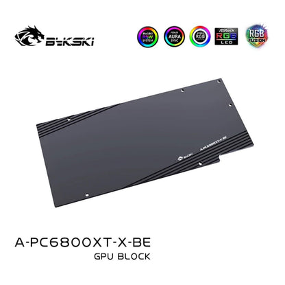 Bykski GPU Water Block For Powercolor Radeon RX 6800XT Red Dragon , Graphics Card Liquid Cooler Radiator , A-PC6800XT-X