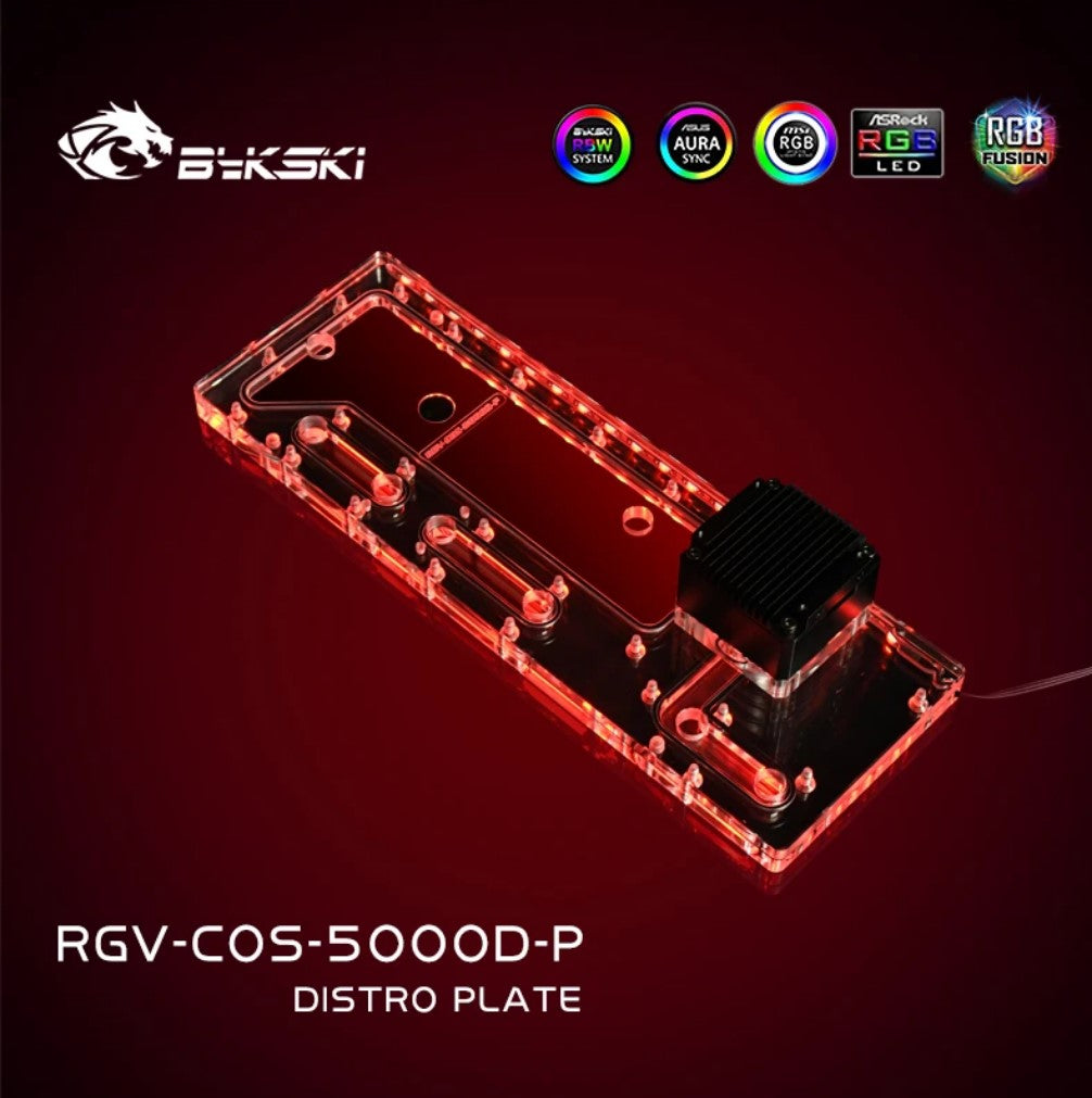 Bykski Distro Plate Kit For CORSAIR 5000D Case, 5V A-RGB Complete Loop For Single GPU PC Building, Water Cooling Waterway Board, RGV-COS-5000D-P