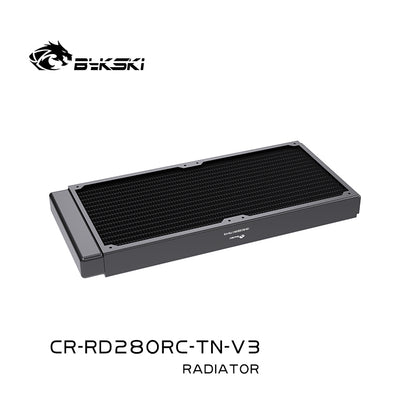 Bykski 30mm Red Copper Radiator, RC Series High-performance Heat Dissipation, Black/White 140/280/480 Thickness For 12cm Fan Cooler, CR-RDRC-TN-V3