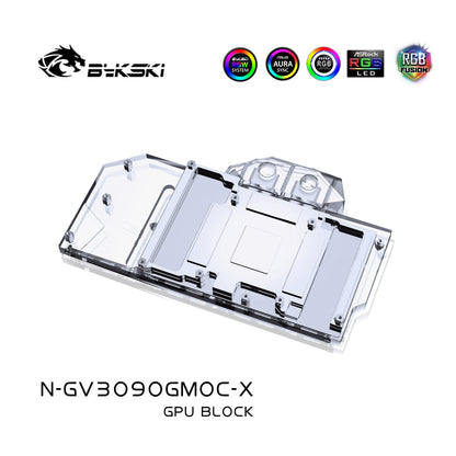 Bykski GPU Water Cooling Block For Gigabyte RTX 3090/3080Ti/3080 Gaming/Eagle/Vision/Turbo, Graphics Card Liquid Cooler System, N-GV3090GMOC-X