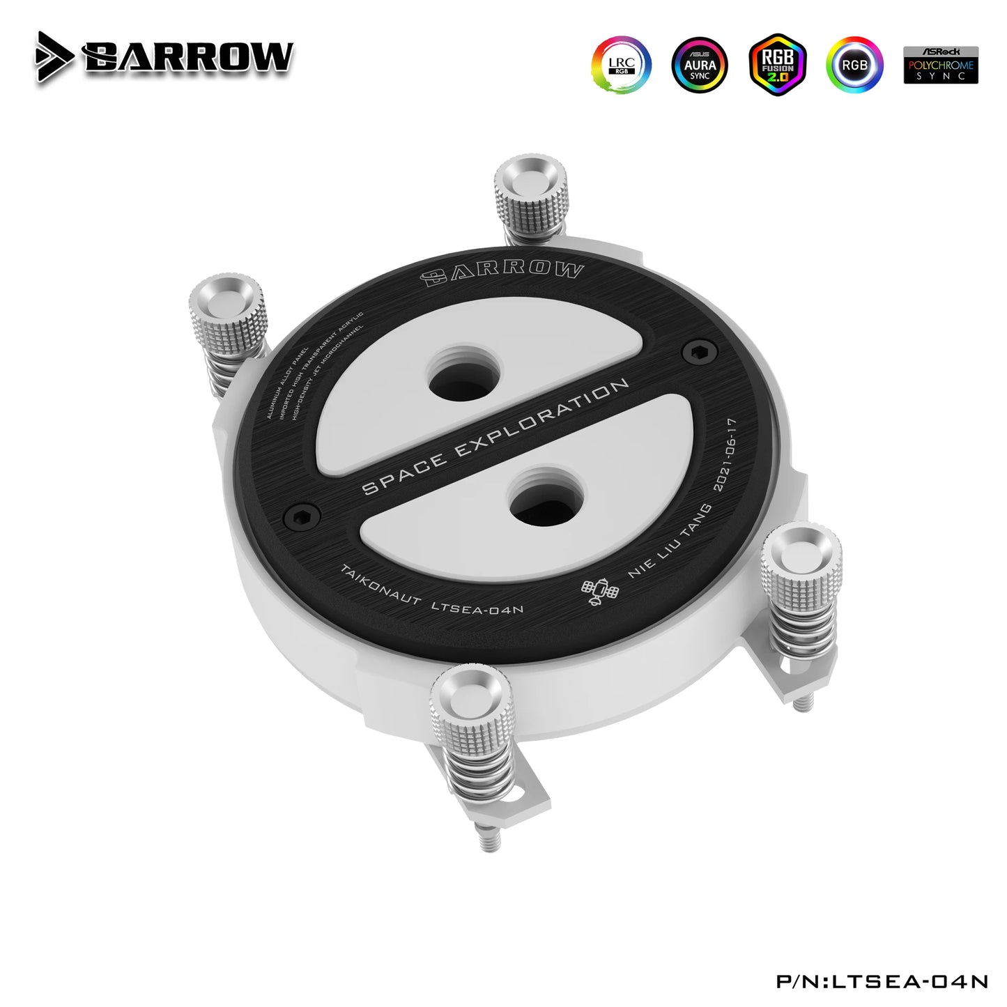 Barrow Astronaut Edition CPU Block, For Intel And AMP CPU, LRC 2.0 Acrylic Micro Waterway Water Cooling Cooler, LTSE-04I LTSEA-04N