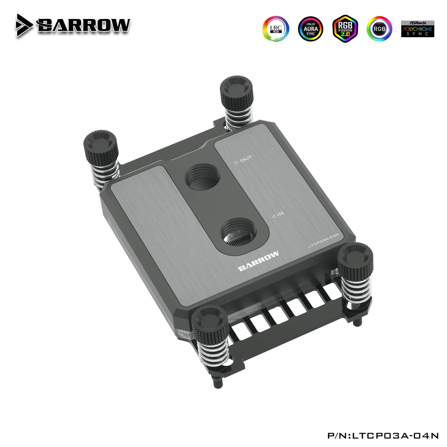 Barrow POM CPU Block, For Intel and AMP CPU, LRC 2.0 Acrylic Micro Waterway Water Cooling Cooler, LTCP03-04I LTCP03A-04N