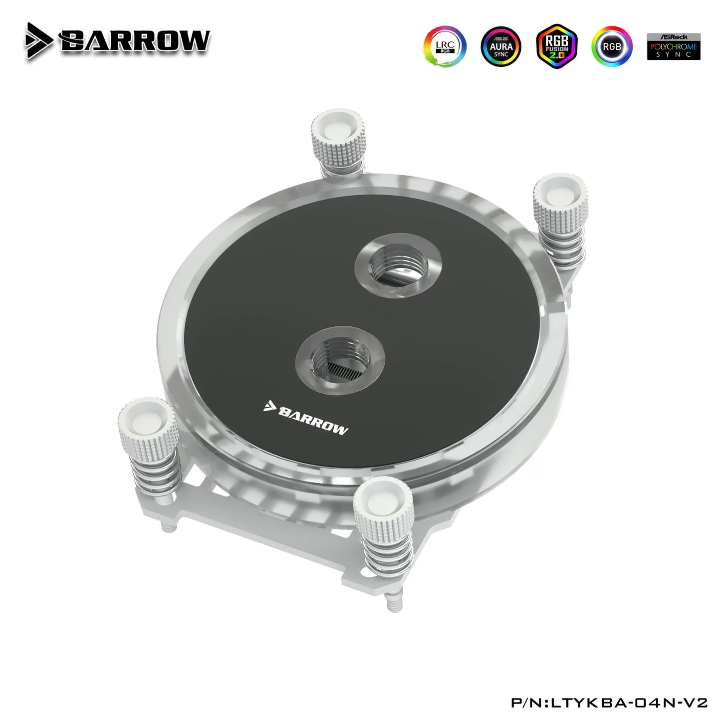Barrow Brilliant Edition CPU Block, For Intel and AMD CPU, LRC 2.0 Acrylic Micro Waterway Water Cooling Cooler, LTYKB-04I LTYKBA-04N-V2