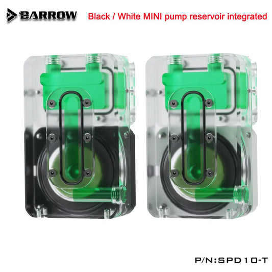 Barrow DC12V 10W PWM Water Cooler Integrated Pump Water Tank For ITX Case MINI Pump Reservoir Water Cooling System, SPD10-T