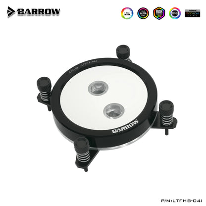 Barrow Exclusive Edition CPU Block, For Intel and AMP CPU, LRC 2.0 Acrylic Micro Waterway Water Cooling Cooler, LTFHB-04I LTFHBA-04N V2