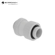Barrowch FBSSXK White Black Silver Dual G1/4" Male to Male Expansion Connectors / Extender PC water cooling system