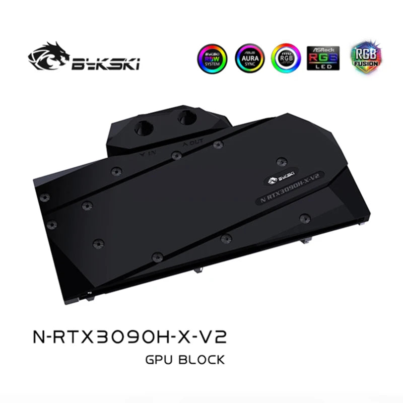 Bykski N-RTX3090H-X-V2 bloc de refroidissement par eau GPU pour GALAXY Palit KFA2 Maxsun Leadtek Gainward RTX 3080 3090