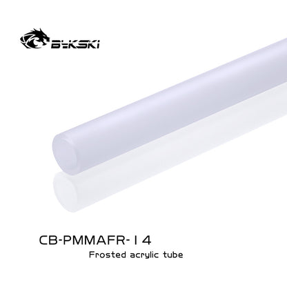 Tubes durs en acrylique givré Bykski 500mm, Transmission de la lumière acrylique de haute qualité, 14x10mm OD14 ID10, 2 Tubes/lot, CB-PMMAFR-14 