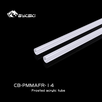 Bykski 500mm Frosted Acrylic Hard Tubes, High Quality Acrylic Light Transmission, 14x10mm OD14 ID10, 2 Tubes/lot, CB-PMMAFR-14