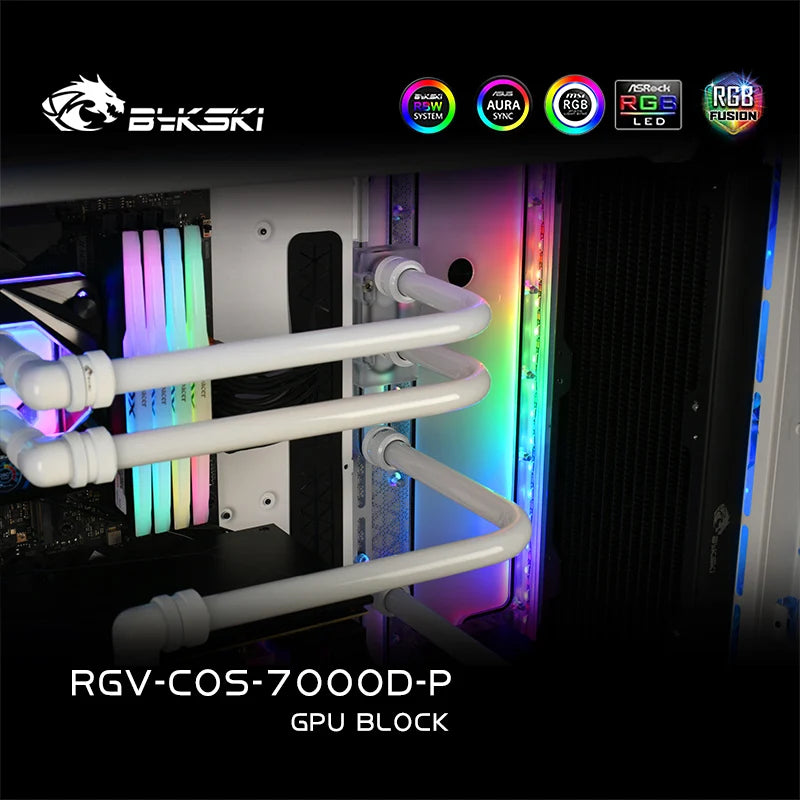 Bykski Distro Plate Kit For CORSAIR 7000D Case, 5V A-RGB Complete Loop ...