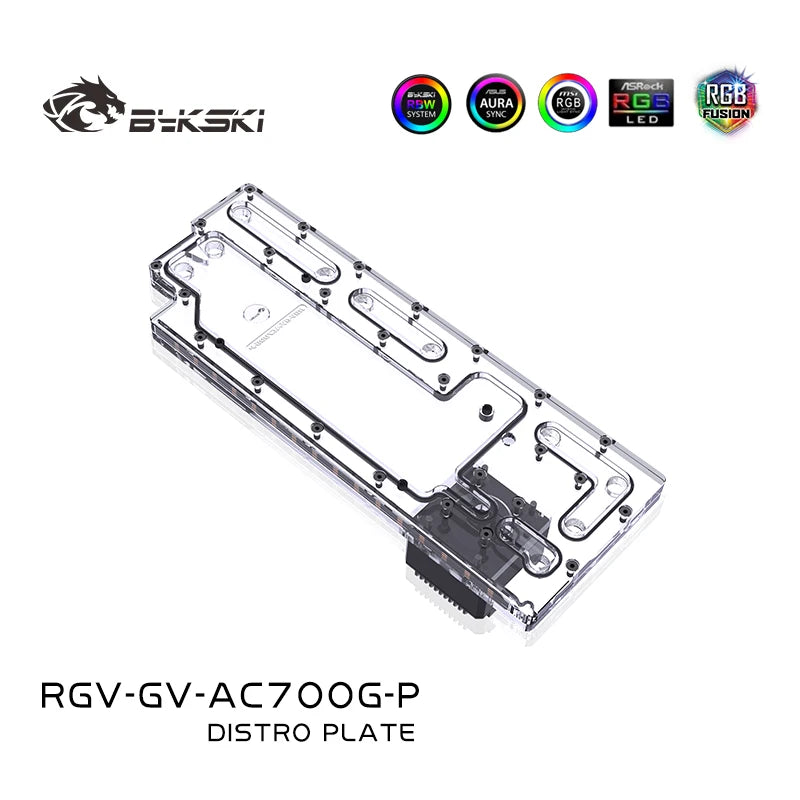 Bykski Distro Plate Waterway Board Acrylic For AORUS C700 GLASS Computer Case Combo DDC Pump Radiator , RGV-GV-AC700G-P