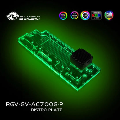Bykski Distro Plate Waterway Board Acrylic For AORUS C700 GLASS Computer Case Combo DDC Pump Radiator , RGV-GV-AC700G-P