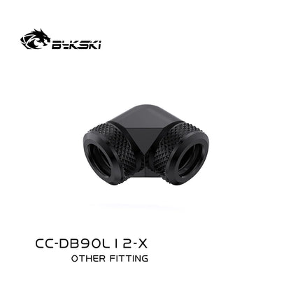 Bykski 90 Degree Fitting For OD12mm/OD16m Hard Tube , Compression Copper G1/4 thread , CC-DB90L12-X CC-DB90L16-X
