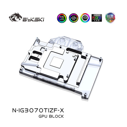 Bykski GPU Block For Colorful Battle Axe RTX 3070 Ti 8G Full Cover With Backplate GPU Water Cooling Cooler, N-IG3070TIZF-X