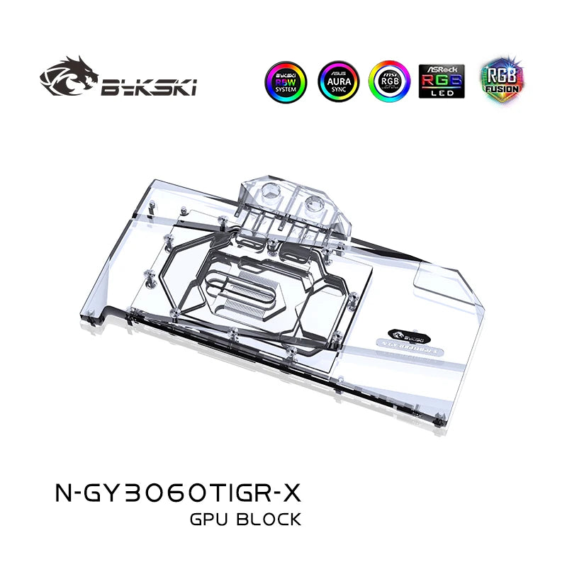 Bykski GPU Block For GALAX GeForce RTX 3060 TI GAMER / Starshine OC Full Cover GPU Water Cooling Cooler , N-GY3060TIGR-X