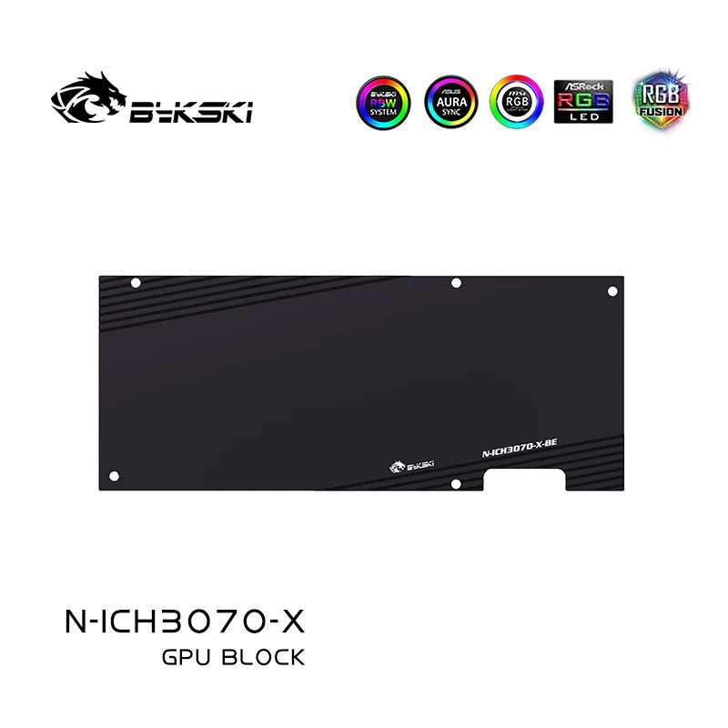 Bykski GPU Block For Inno3D GeForce RTX 3070Ti 3070 Ichill Super Edition With Backplate GPU Water Cooling Cooler, N-ICH3070-X
