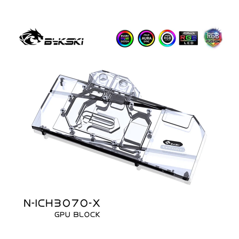 Bykski GPU Block For Inno3D RTX 3070Ti/3070 iChill / Ax 3070Ti/3070, With Backplate GPU Water Cooling Cooler, N-ICH3070-X