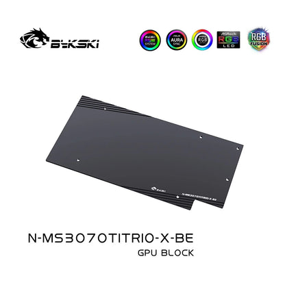 Bykski GPU Block For MSI RTX 3070Ti Suprim / 3070 3060Ti 3060 Gaming X Trio Full Cover GPU Water Cooling Cooler N-MS3070TITRIO-X