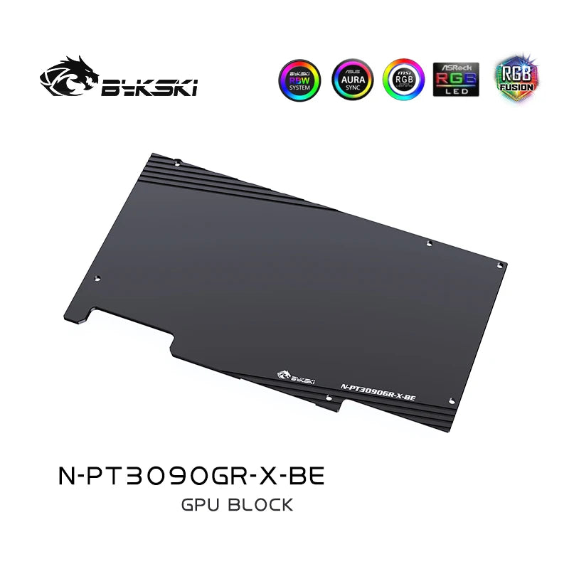 Bykski GPU Block For Palit RTX3090 GameRock OC Full Cover With Backplate GPU Water Cooling Cooler , N-PT3090GR-X