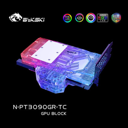 Bykski GPU Block For Palit RTX 3090 GameRock OC With Active Waterway Backplane Water Cooling Cooler N-PT3090GR-TC