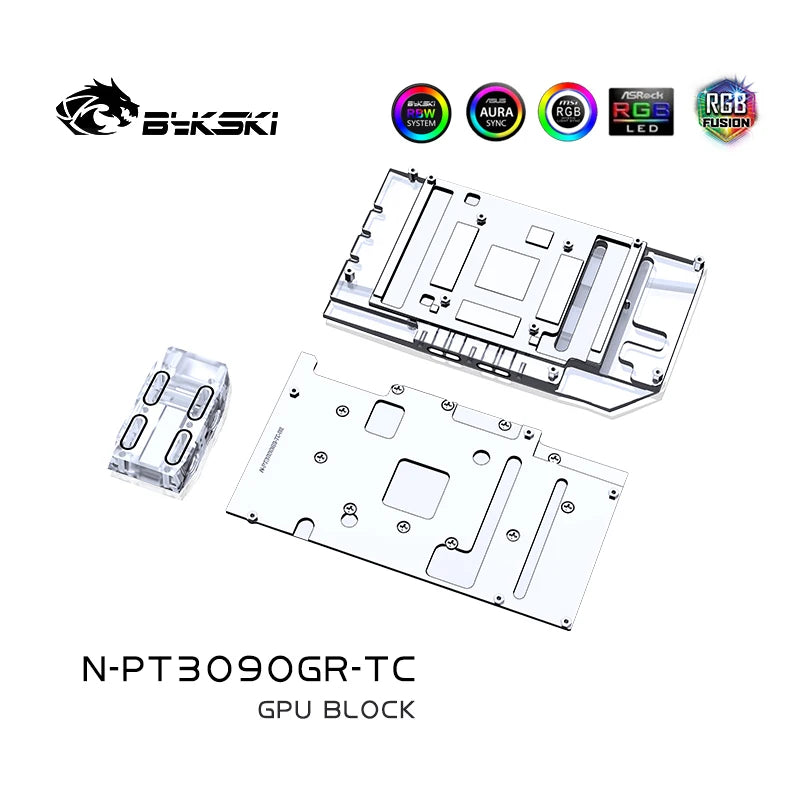 Bykski GPU Block For Palit RTX 3090 GameRock OC With Active Waterway Backplane Water Cooling Cooler N-PT3090GR-TC