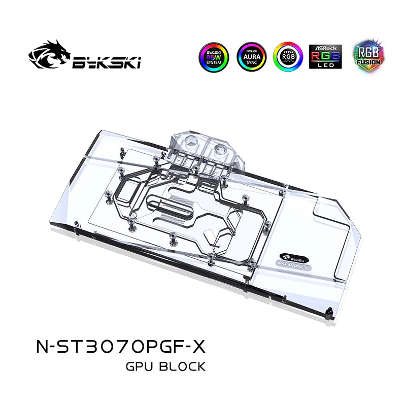 Bykski GPU Block For Zotac RTX 3060TI / 3070-8GD6 PGF OC , With Backplate GPU Water Cooling Cooler, N-ST3070PGF-X