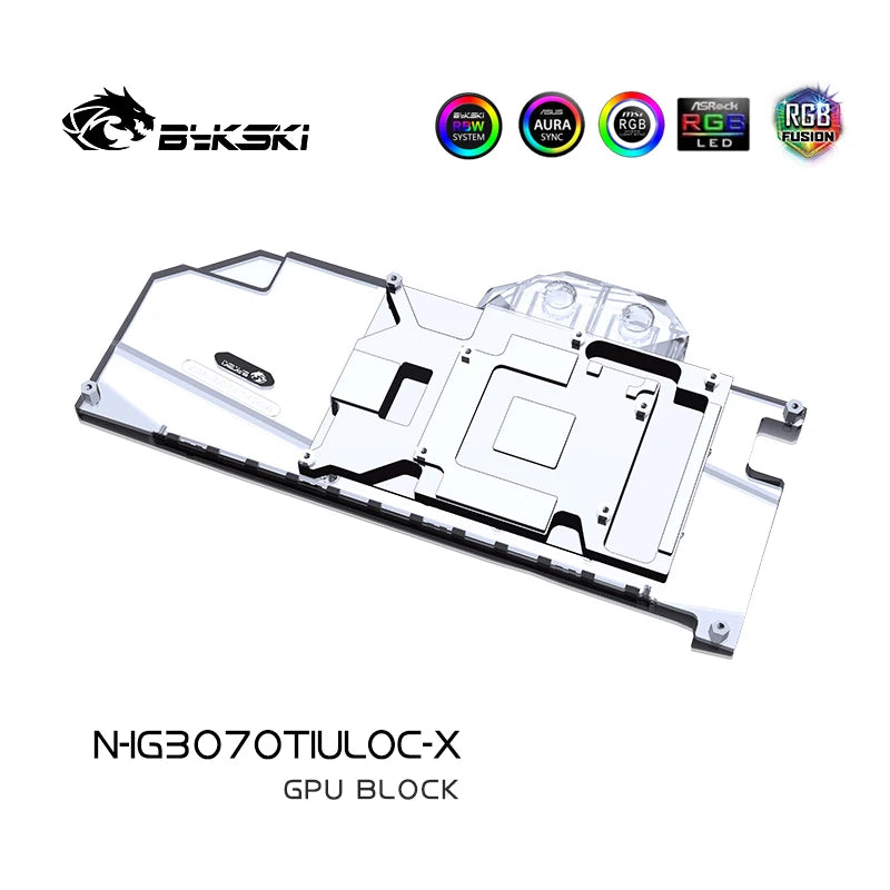 Bykski GPU Water Block , For Colorful iGame Geforce RTX 3070 Ti / 3070 Ultra / Advanced W OC Full Cover Cooler, N-IG3070TIULOC-X