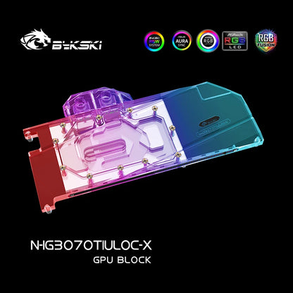 Bloc d'eau GPU Bykski, pour refroidisseur coloré iGame Geforce RTX 3070 Ti/3070 Ultra/Advanced W OC, N-IG3070TIULOC-X 