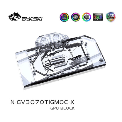 Bykski GPU Water Block For GIGABYTE RTX3070TI GAMING OC 8G Full Cover Cooler, N-GV3070TIGMOC-X