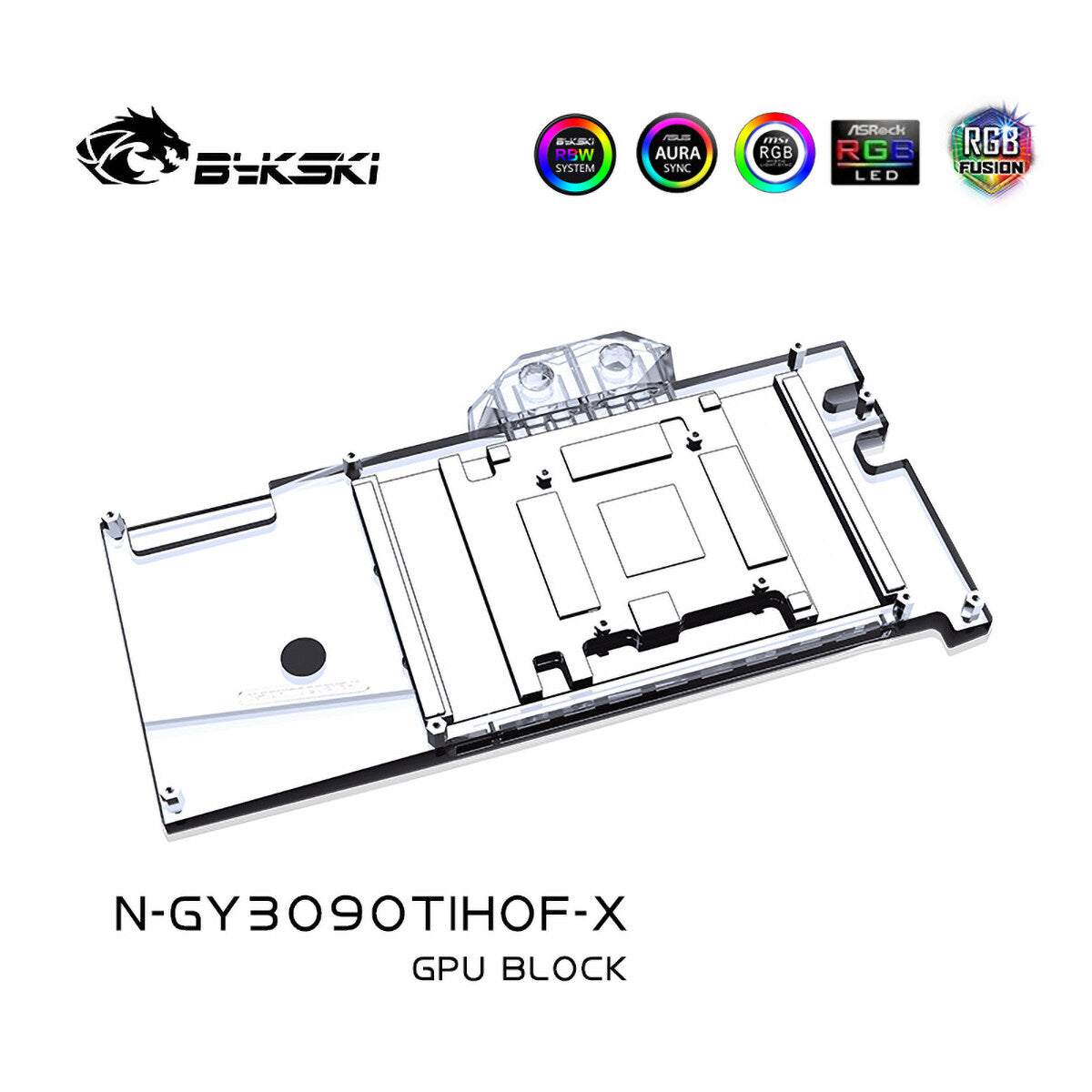 Bykski GPU Water Block For Galax RTX 3090 Ti HOF OC Lab Edition, Full Cover With Backplate PC Water Cooling Cooler, N-GY3090TIHOF-X