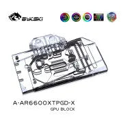 Bloc d'eau GPU Bykski pour ASRock Radeon RX 6600XT phantom Gaming D, refroidisseur de liquide de refroidissement par eau de radiateur GPU, A-AR6600XTPGD-X 