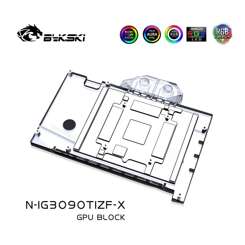 Bykski GPU Water Cooling Block For Colorful GeForce RTX 3090TI 24G, Graphics Card Liquid Cooler System , N-IG3090TIZF-X