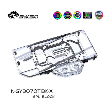 Bykski GPU Water Cooling Block For GALAX GeForce RTX 3070 TI OC, Full Cover Cooler GPU, N-GY3070TIBK-X