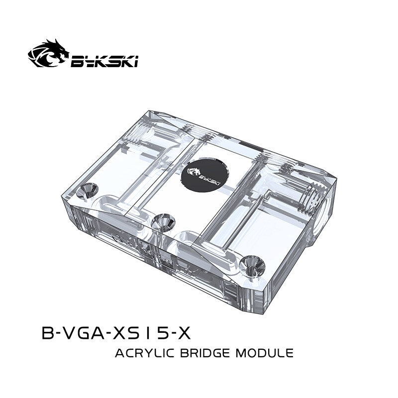 Bykski L-type Acrylic Bridge Module For GPU Water Block , 15m Thickness For Bykski's GPU Water Block Refit B-VGA-XS15-X