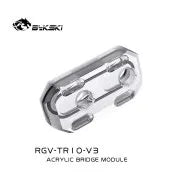 Bykski RGV-TR10-V3, Acrylic Adjustment Module For Bykski Distro Plate ,  Up and Down Offset 20mm