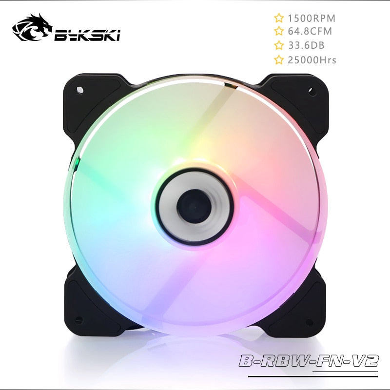 Bykski B-RBW-FN-V2 RBW 120mm Constant Cooling Fan / Cooler, Compatible With 120 / 240 / 360 / 480 mm Radiators