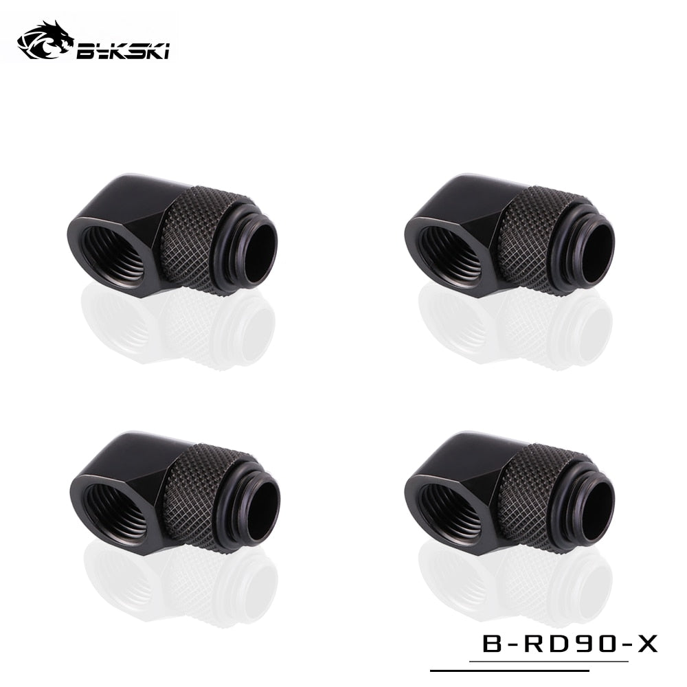Bykski 90° Adapter Rotary Fitting Bykski G1/4" Computer Case Water Cooling Copper Equipment Adjust | Water Cooling Fitting